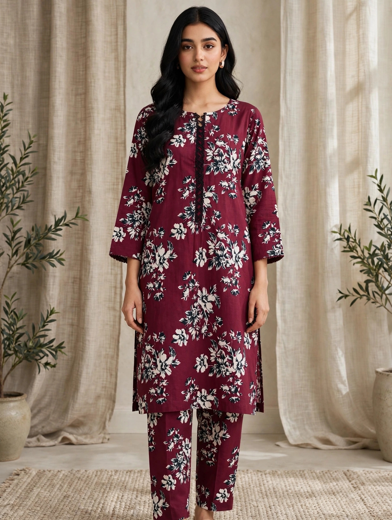 2 PC Khadar suit by Desires