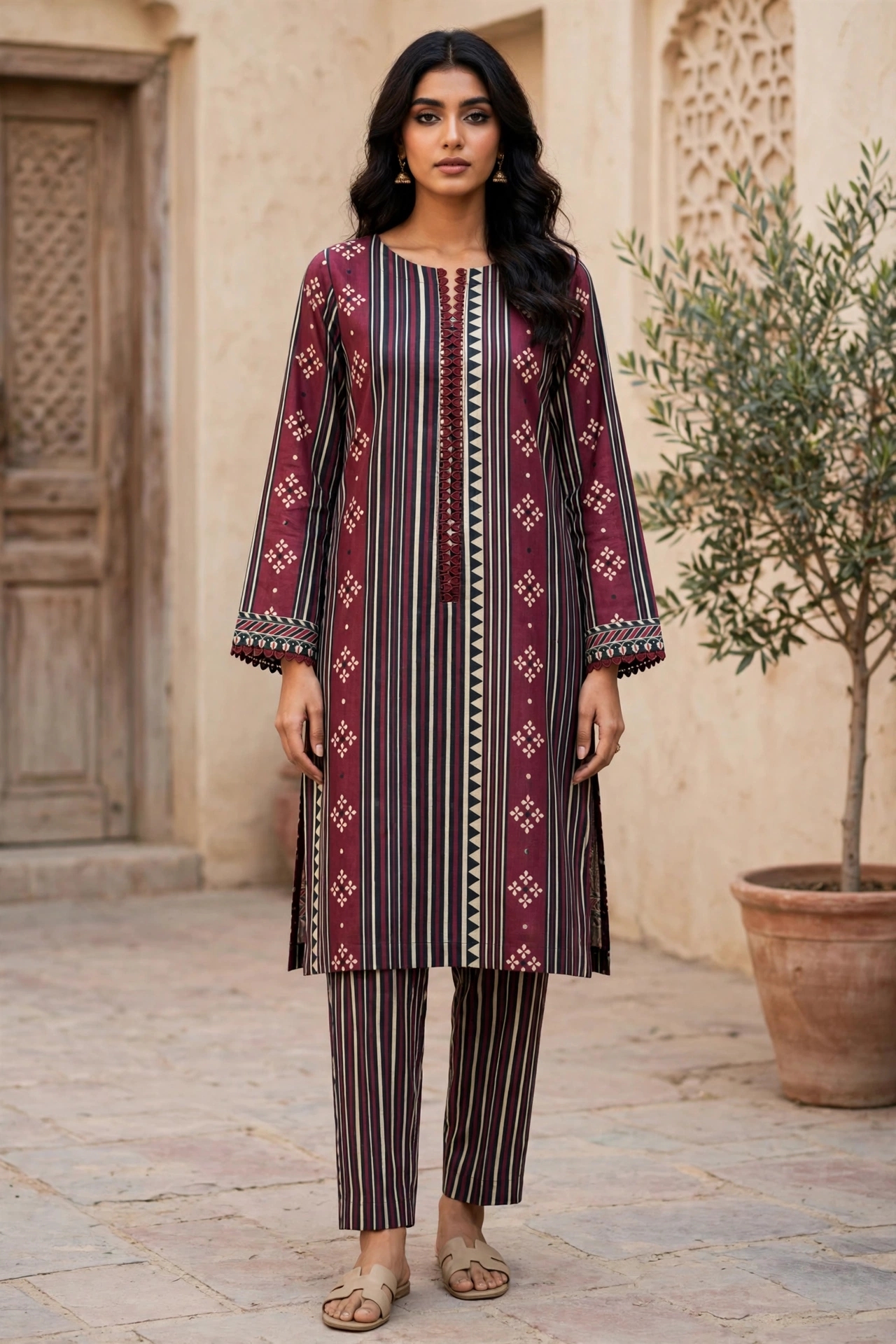 2 PC Khadar suit by Desires